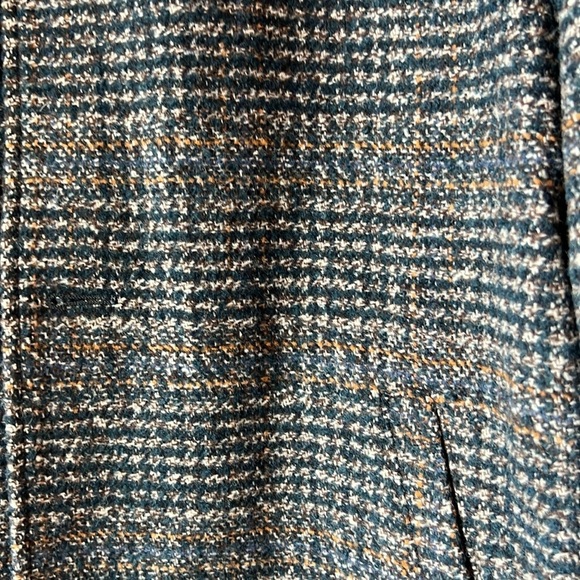 Express Plaid Coat Navy - Picture 5 of 9